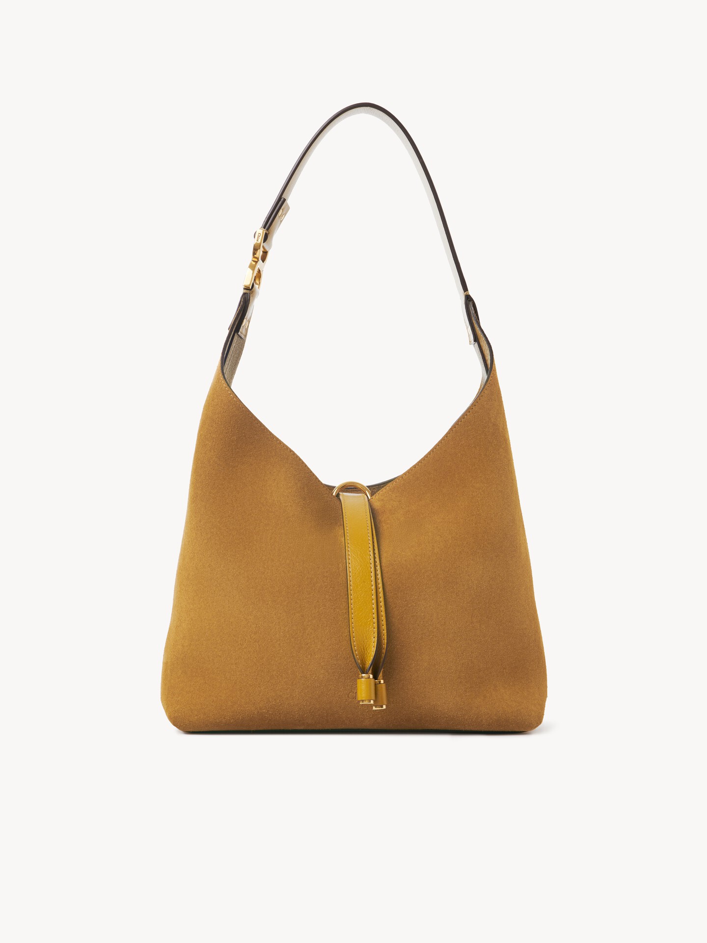 Small Marcie hobo bag in suede leather - 1