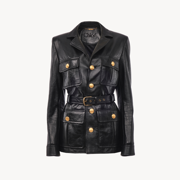 Utilitarian jacket in leather - 12