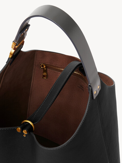 Small Marcie hobo bag in grained leather