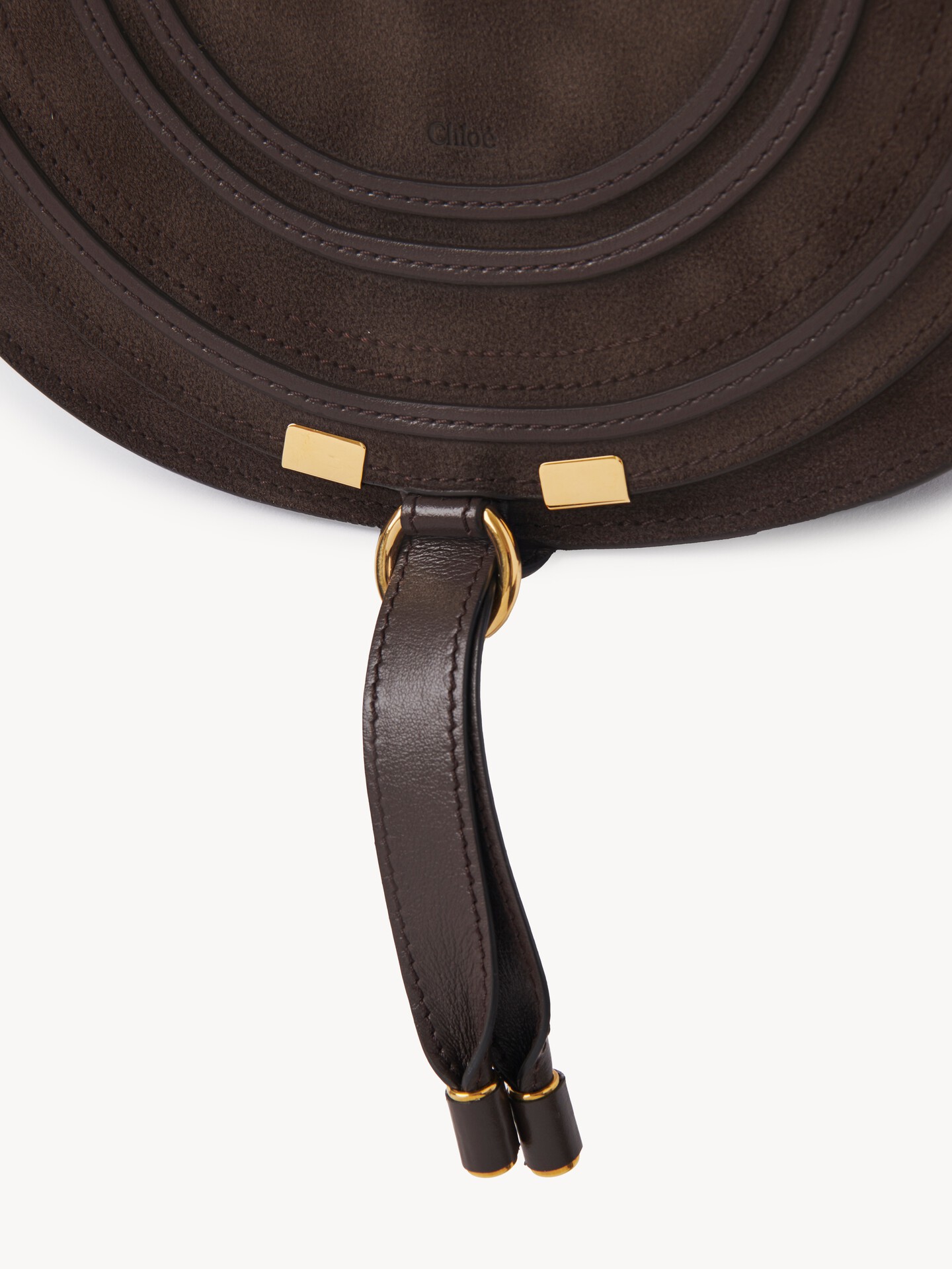 Marcie saddle bag in suede leather - 8