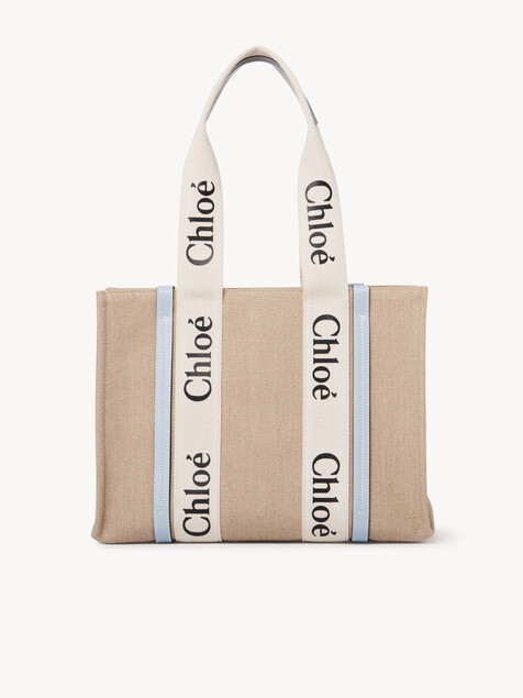 Woody tote bag in linen