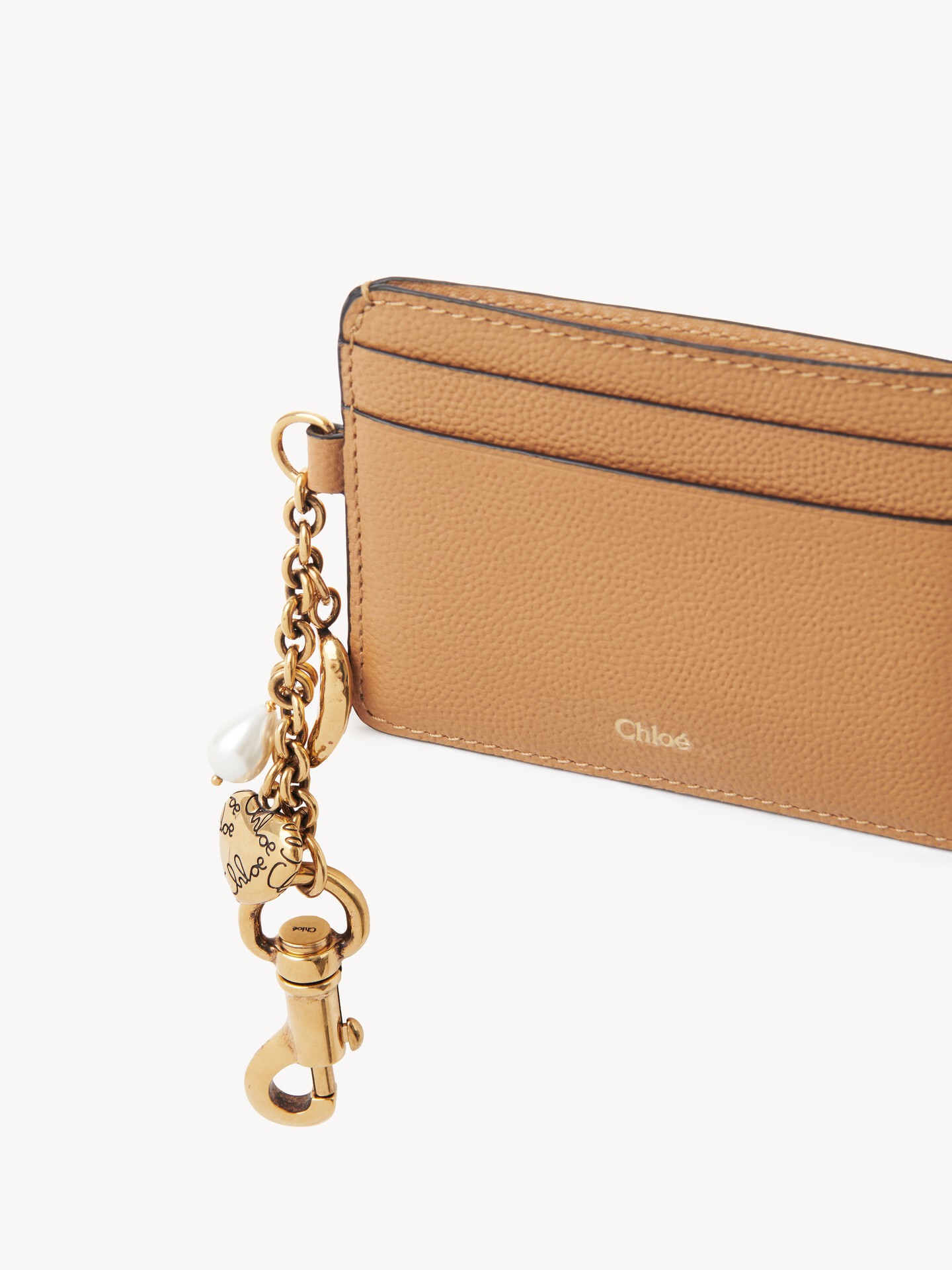 Chloé Charms card holder in grained leather - 6