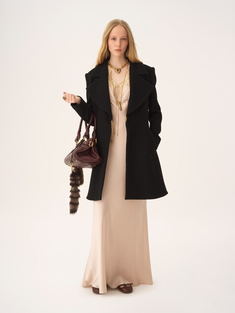Riding coat in wool bouclette
