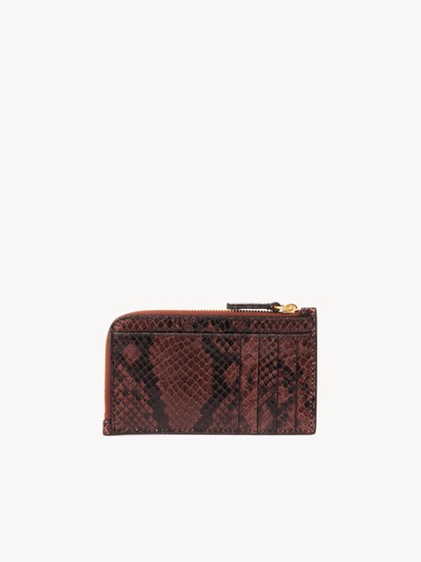 Small Paddington purse with card slots in python-effect leather