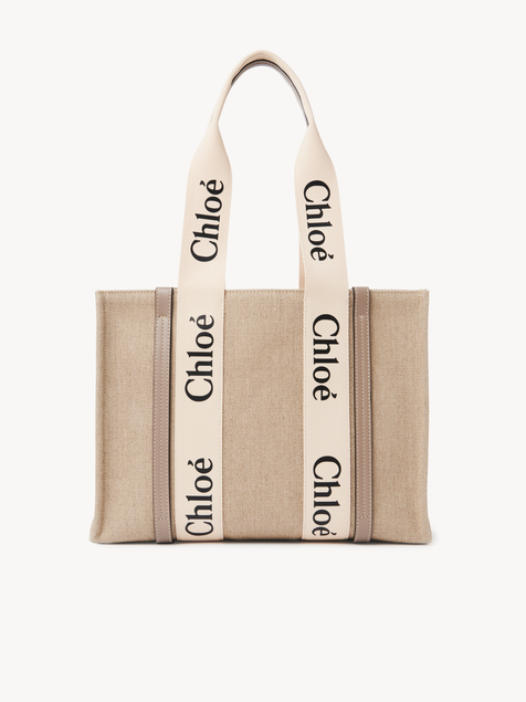 Woody tote bag in linen