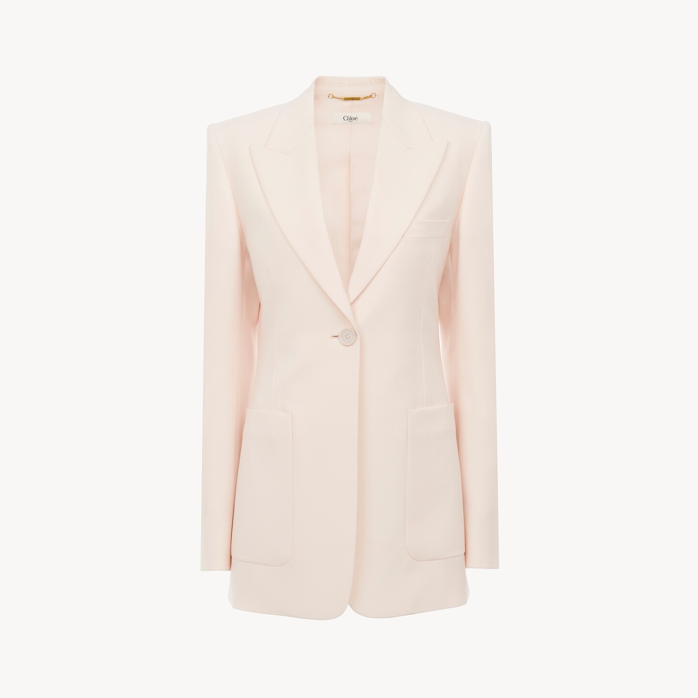 Single-breasted tailored jacket in wool gabardine - 8