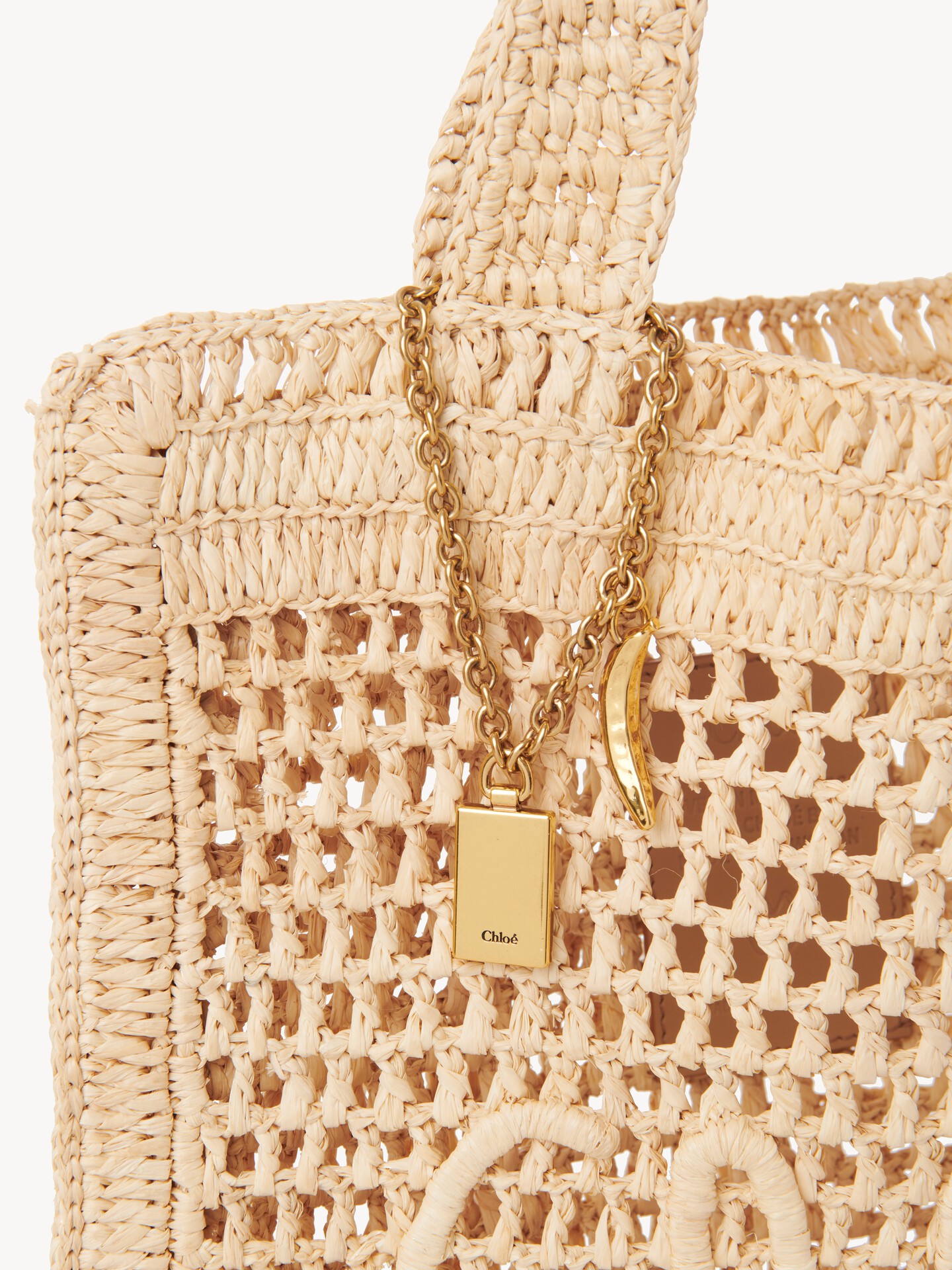 Summer Banana tote bag in raffia - 6