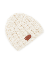 The Chloé Lace Knit beanie in wool & lace jacquard - NaN