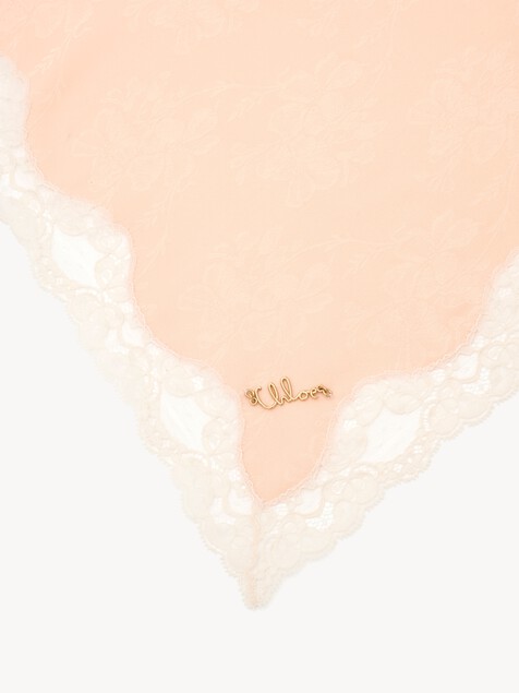 The Chlo&eacute; Poetic square scarf in silk & lace