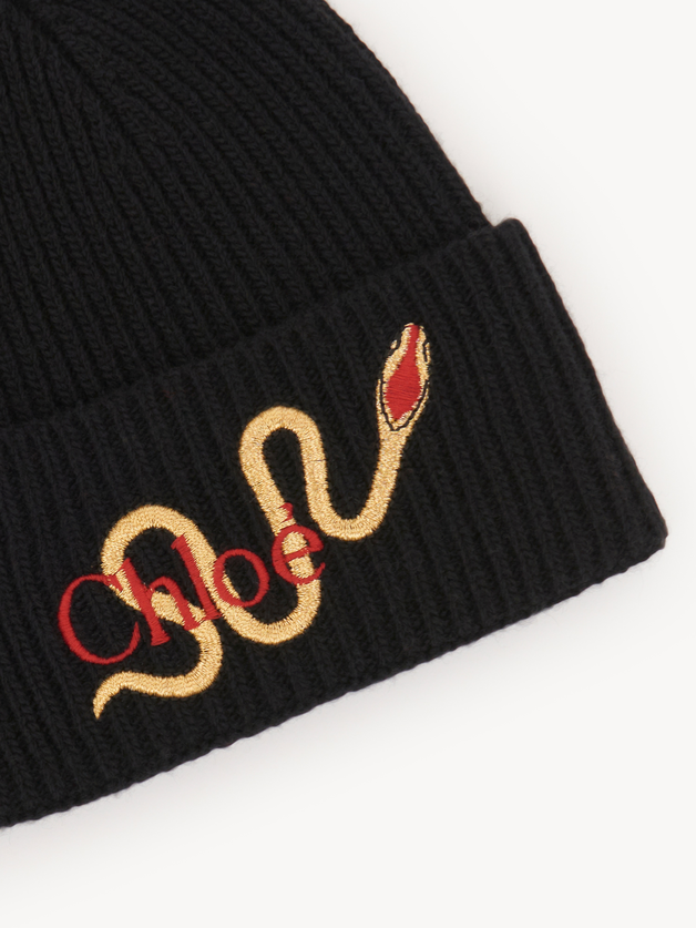 The Chloé Snake beanie in wool & cashmere knit - 6