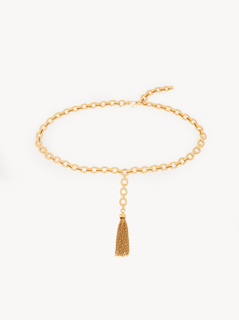 The Chlo&eacute; Pompoms belt