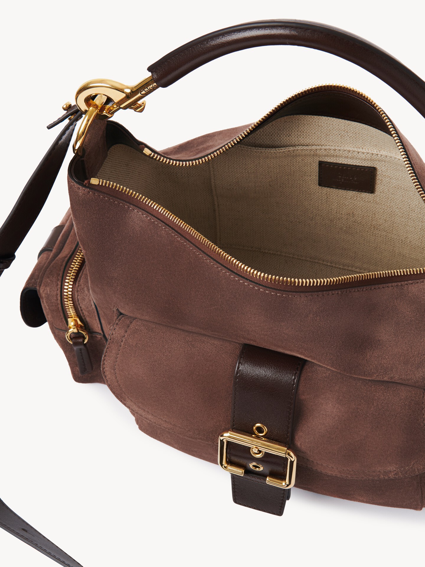 Camera bag in suede leather - 5