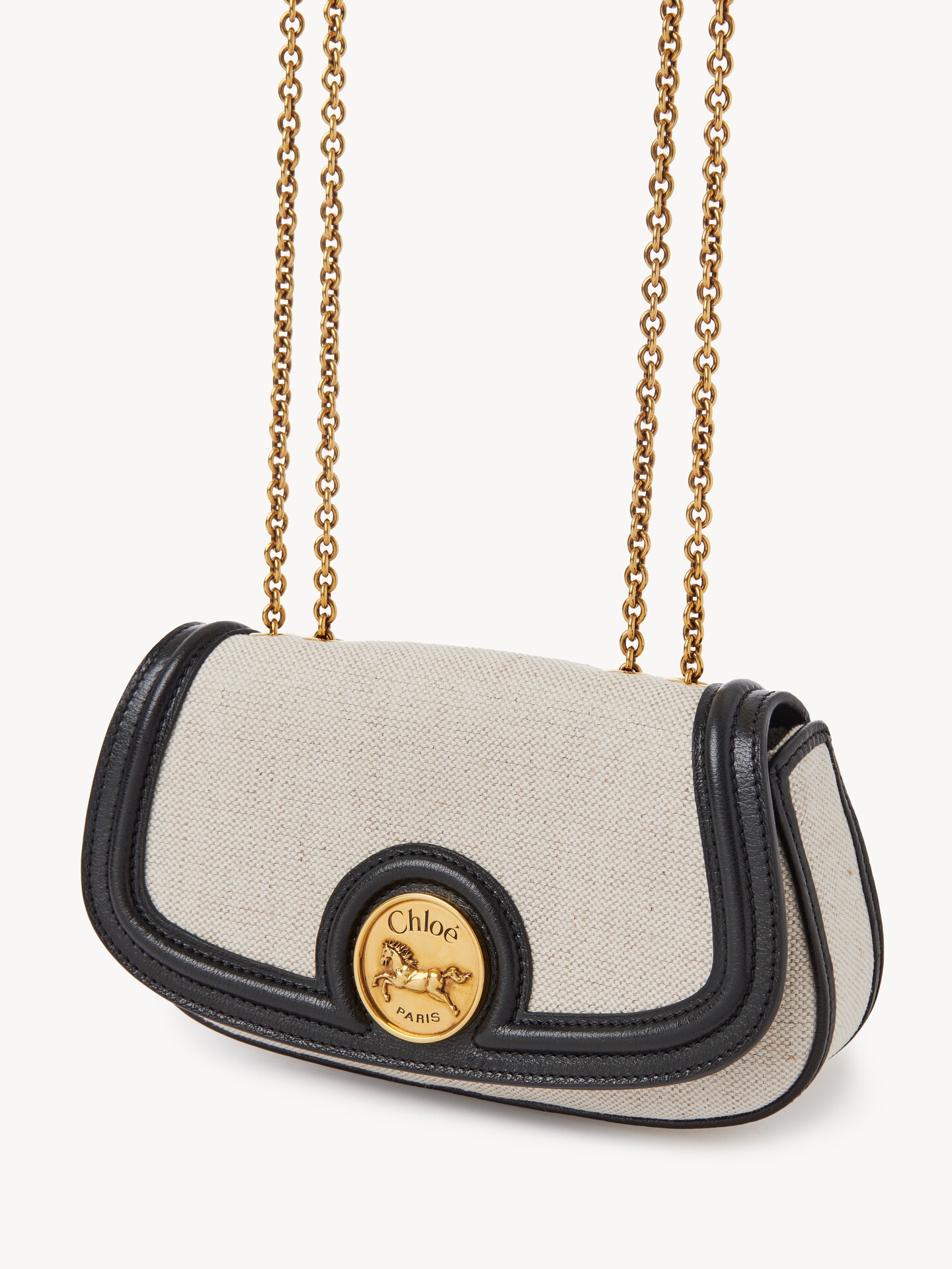 Horse Medal crossbody bag in canvas & grained leather - 4