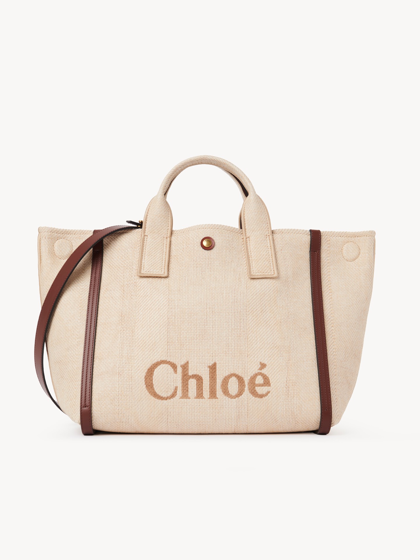 Chlo&eacute; Carry tote bag in raffia-effect fibres - 8