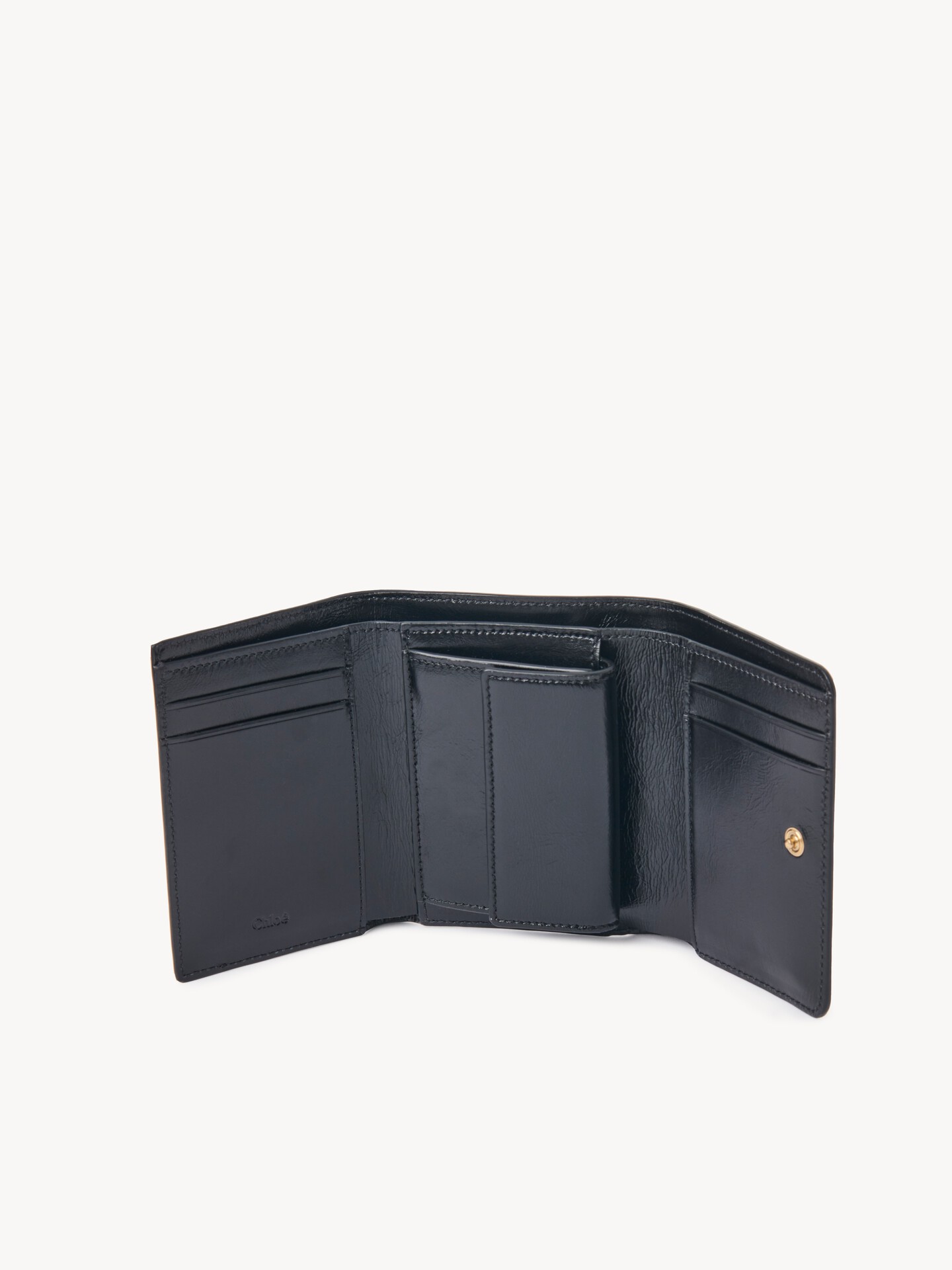 Small Chloé Iconic tri-fold in croco-effect leather - 4