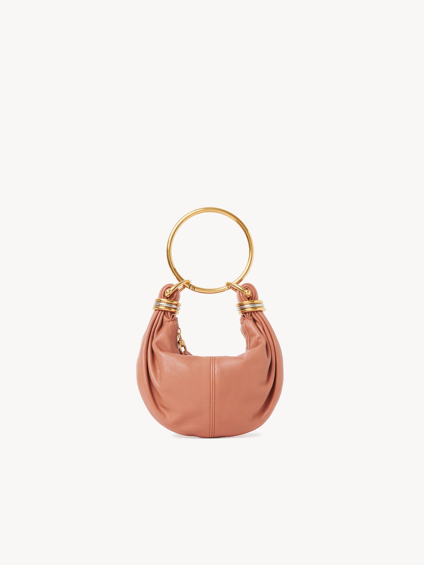 Mini Bracelet Hobo bag in grained leather - 6