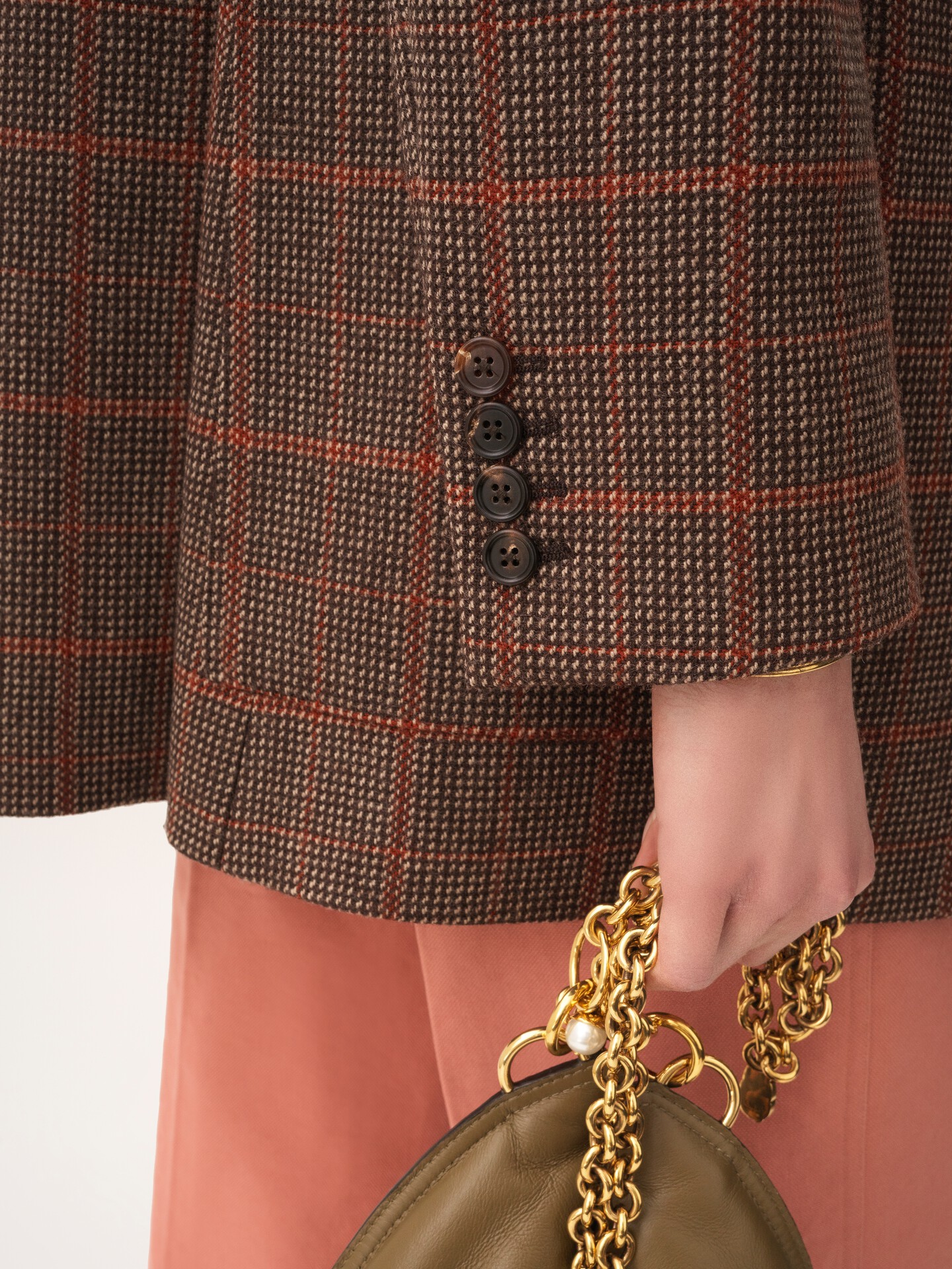 Tailored jacket in check wool - 7