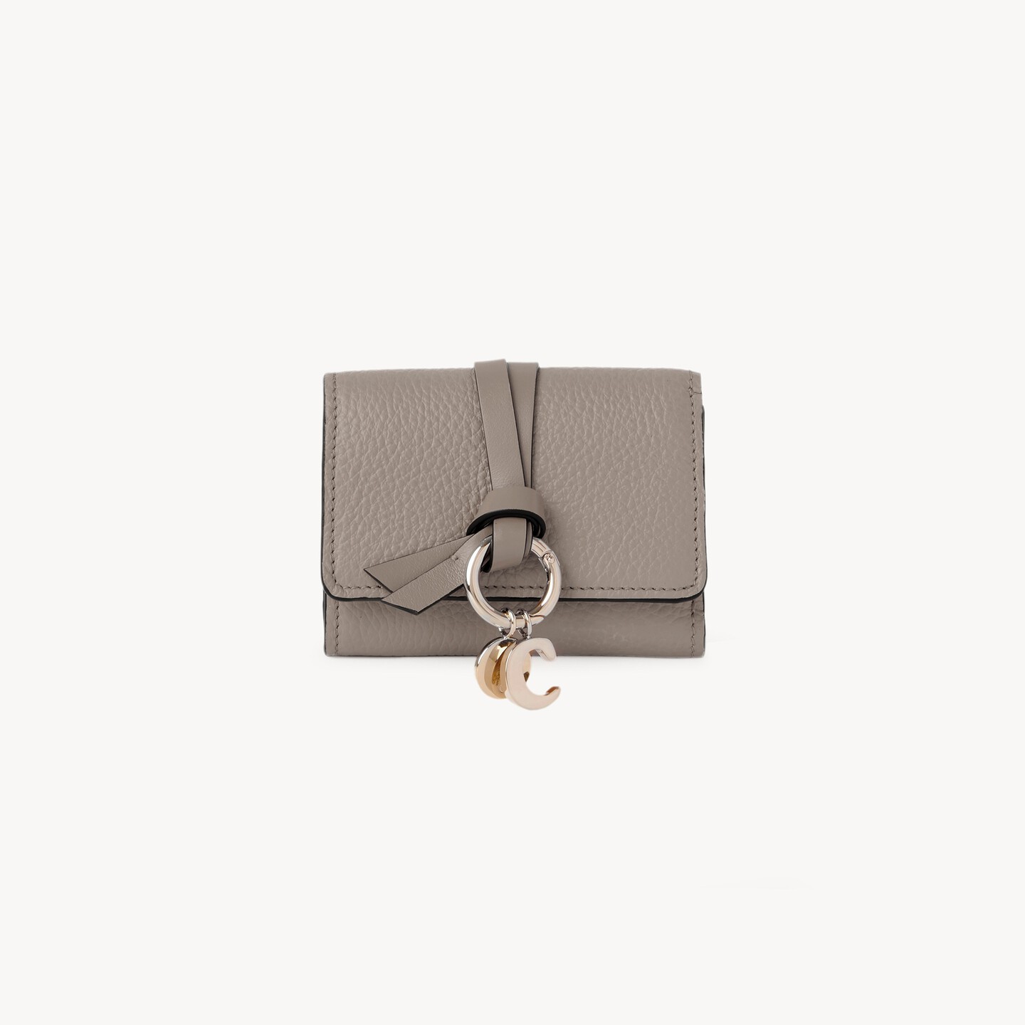 Mini Alphabet tri-fold in grained leather - 5