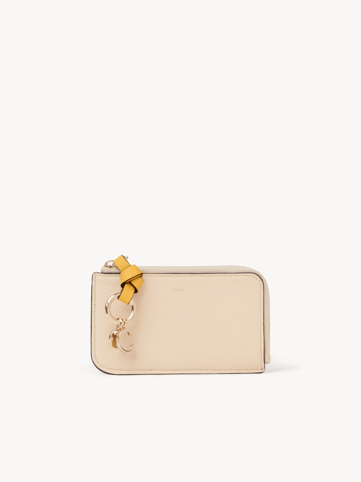 Alphabet wallet in grained leather - 1