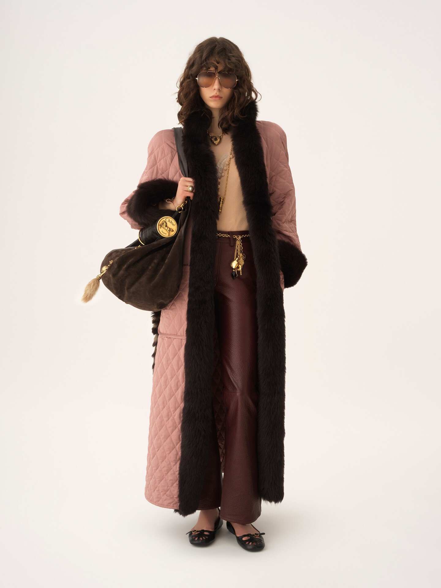 Long hybrid coat in technical satin - 3