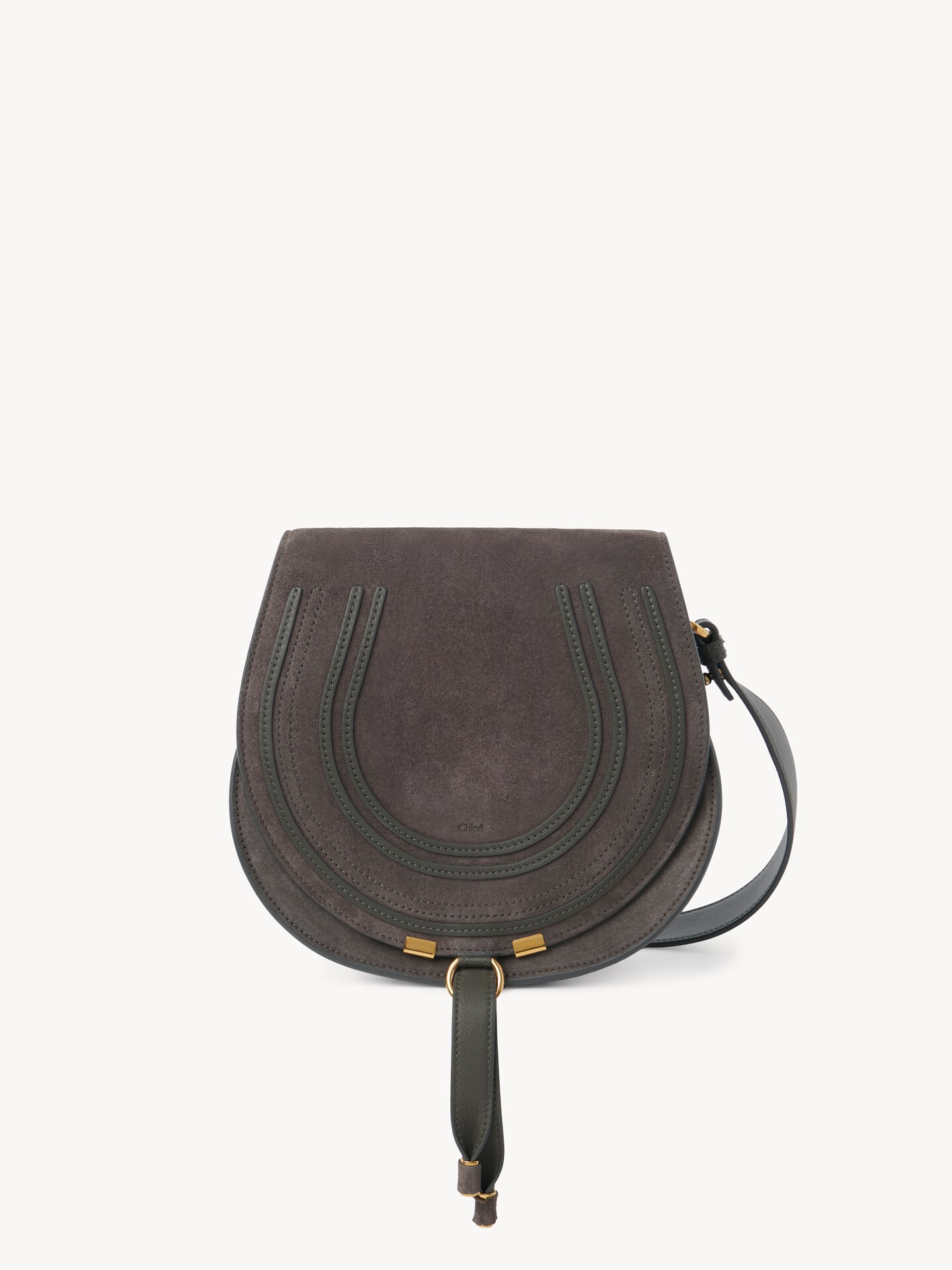 Marcie saddle bag in suede leather - 2