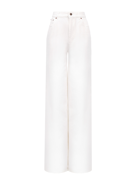High-rise wide-leg jeans in denim