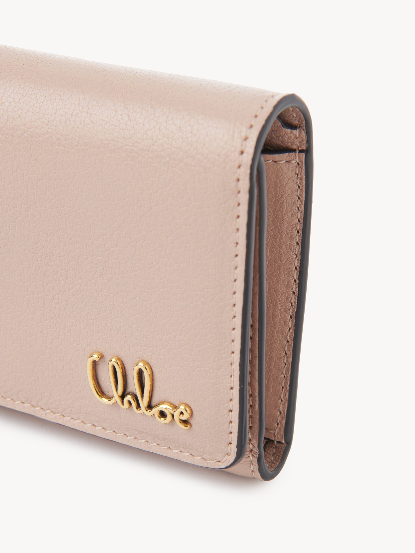 Small Chloé Iconic tri-fold wallet with coin pocket in grained leather - 6
