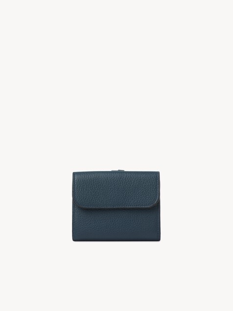 Small Alphabet tri-fold in grained leather