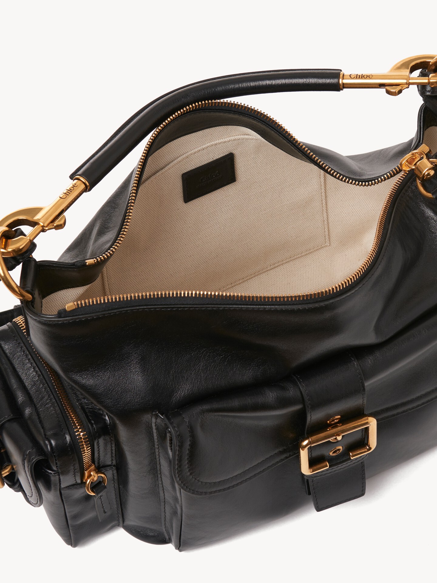 Camera bag in shiny leather - 4
