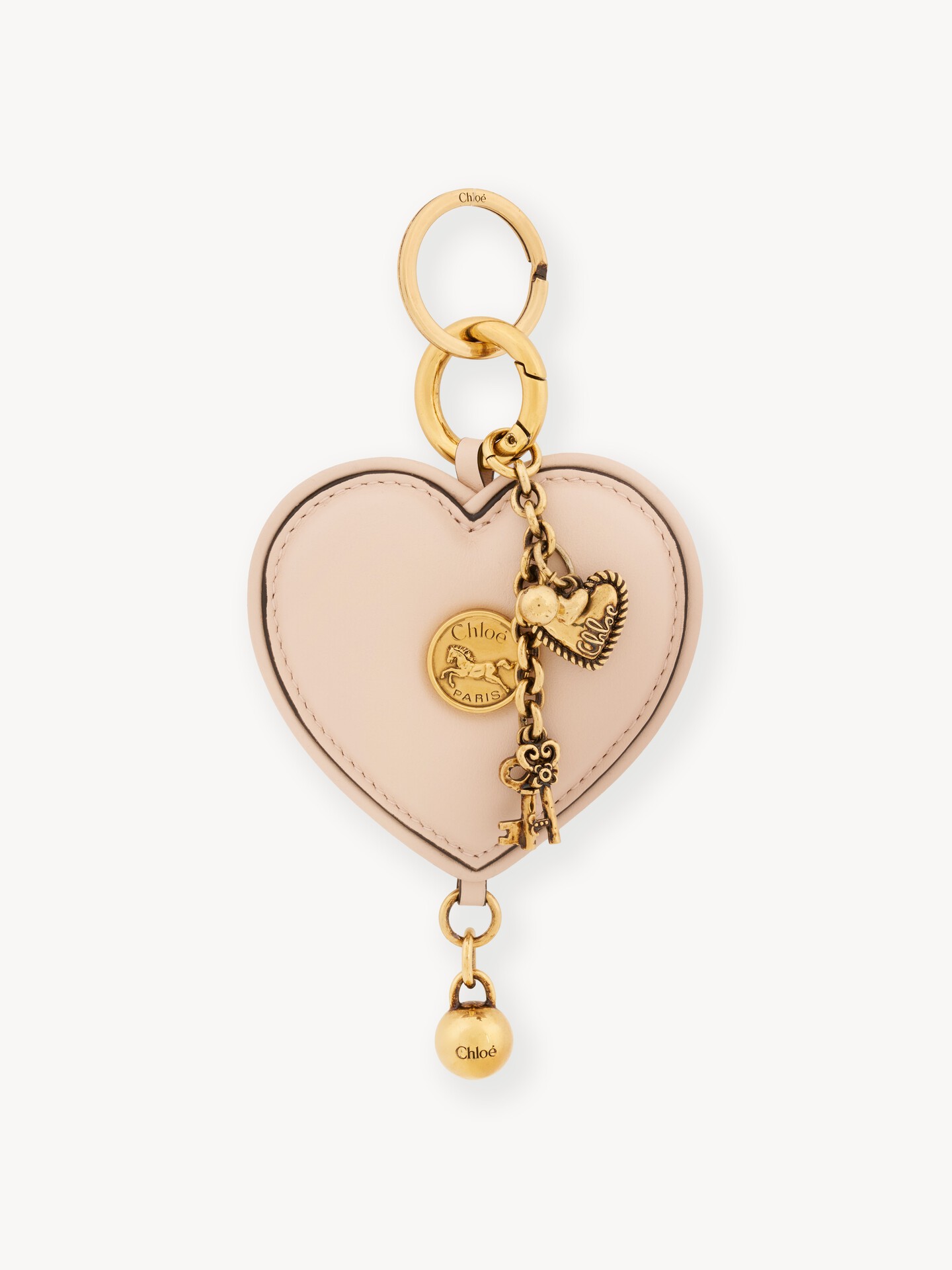 Chlo&eacute; Symbols Heart bag charm in soft leather - 2