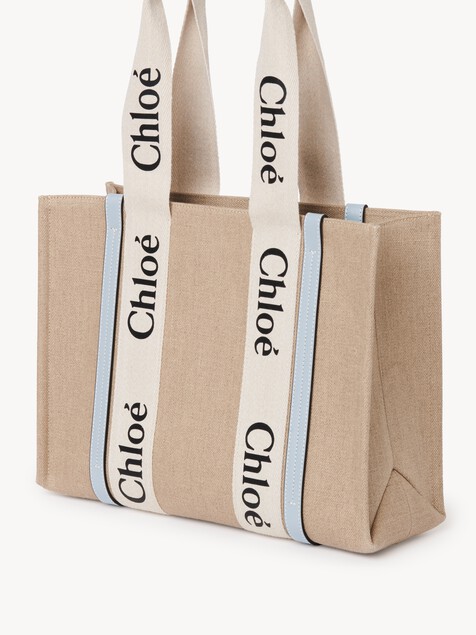 Woody tote bag in linen