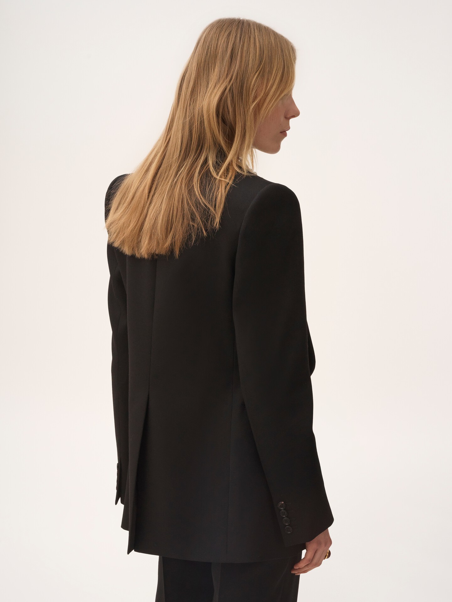 Tuxedo jacket in wool grain de poudre - 5