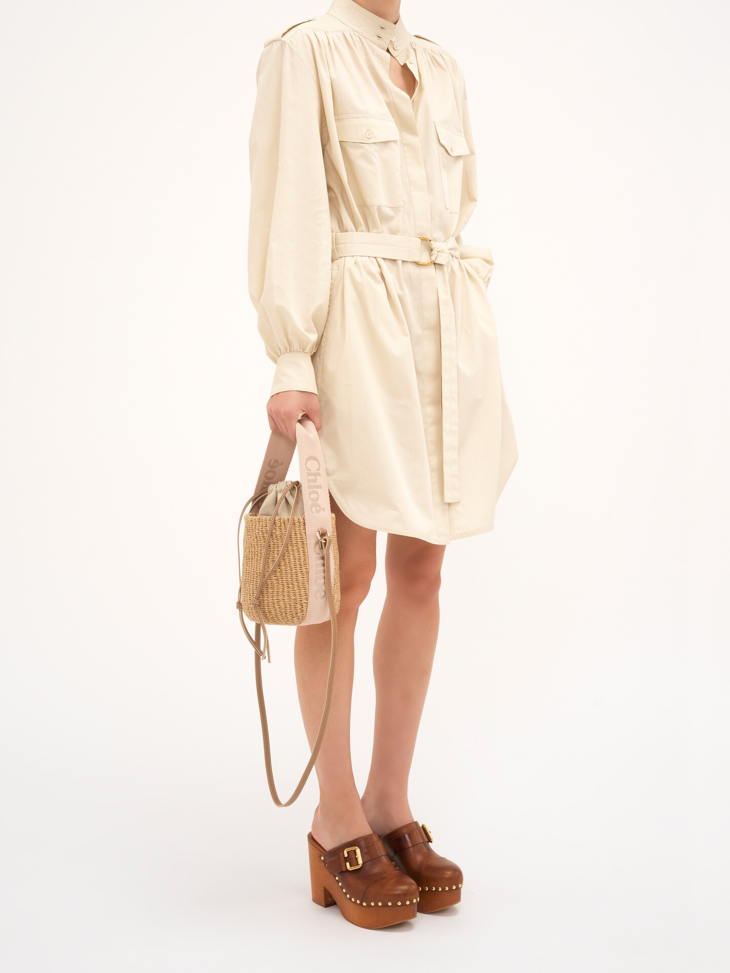 Small Woody tote bag in natural fibres - 4