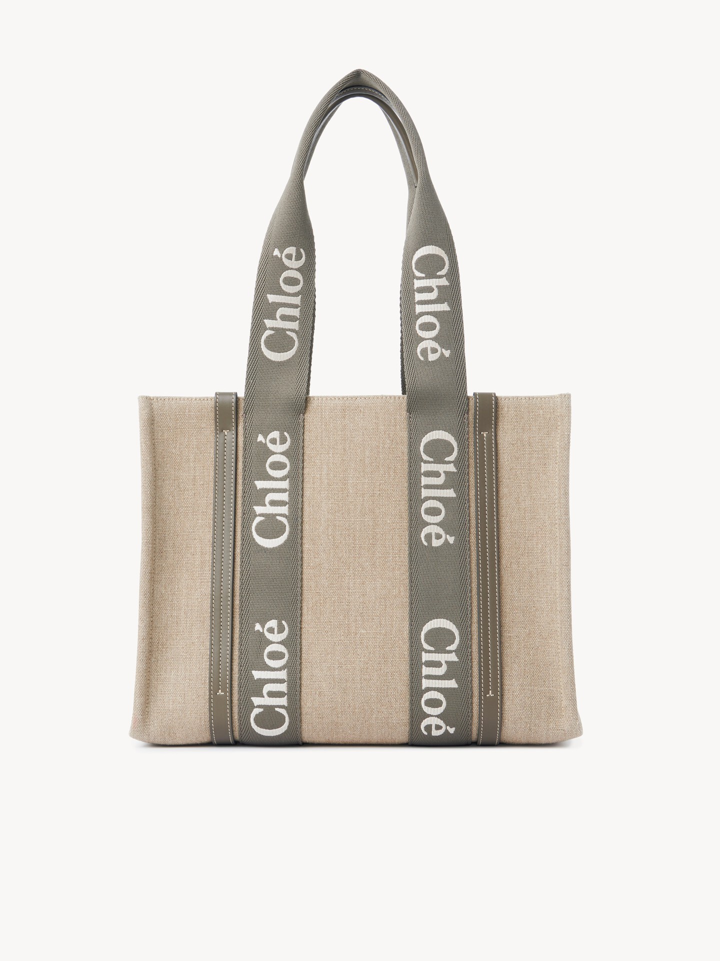 Woody tote bag in linen - 1