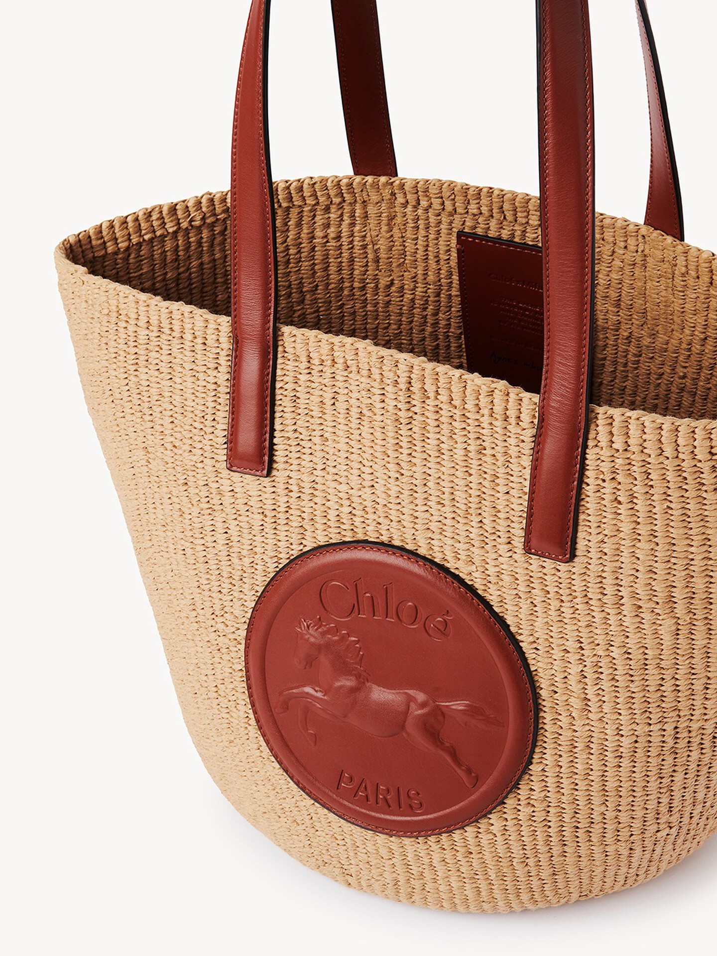 Large Horse Medal Basket in natural fibres - 10
