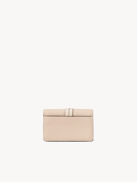 Alphabet card holder in grained leather