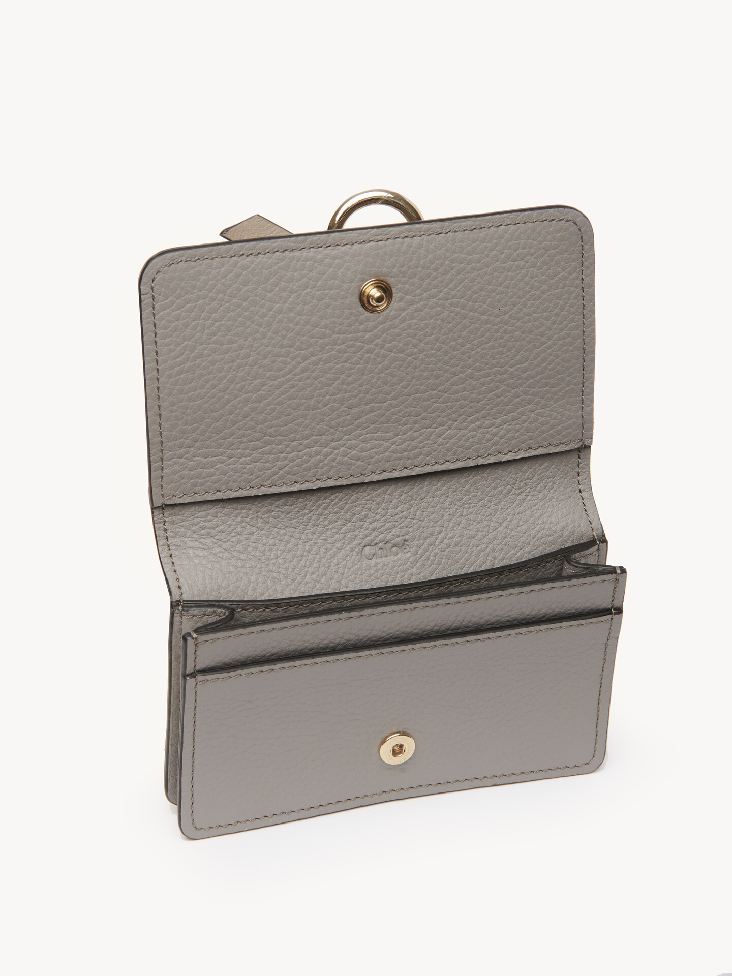 Alphabet card holder in grained leather - 5