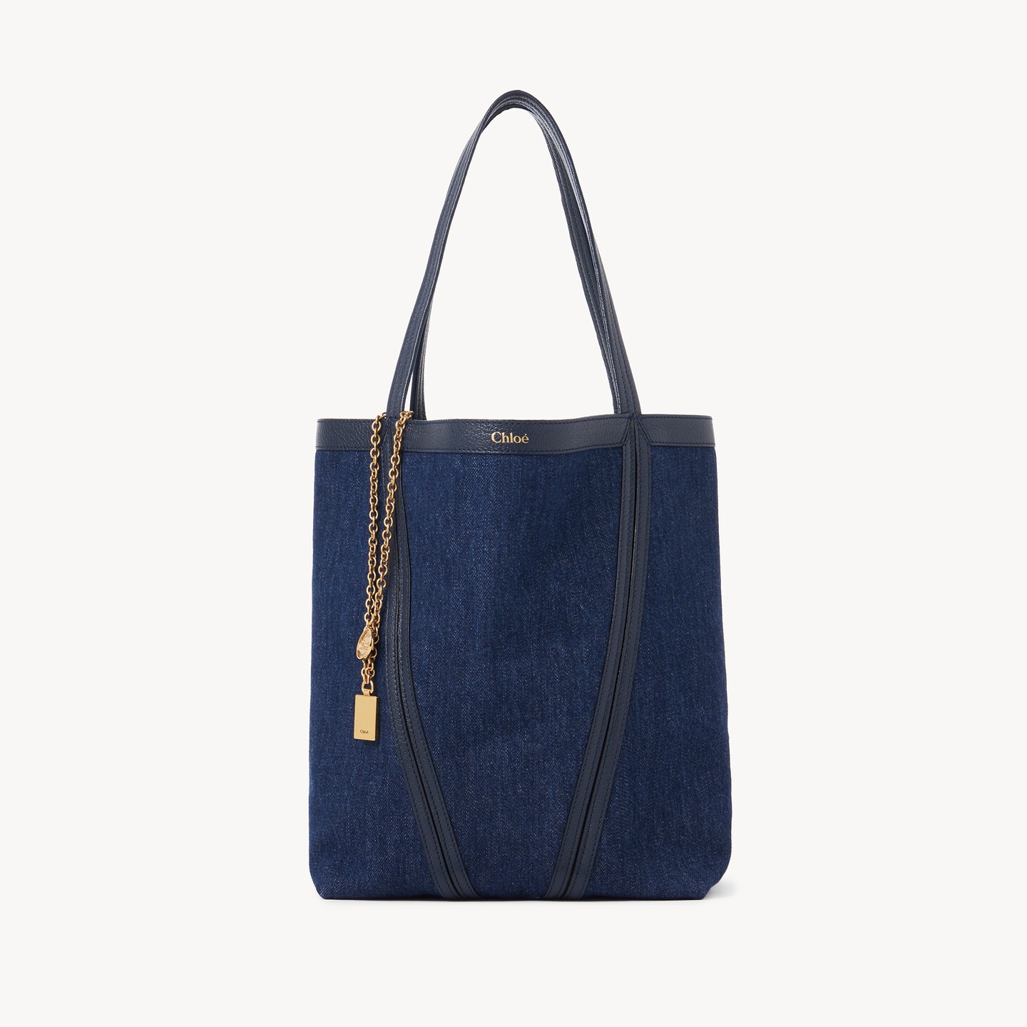 Chloé Spin tote bag in denim - 9