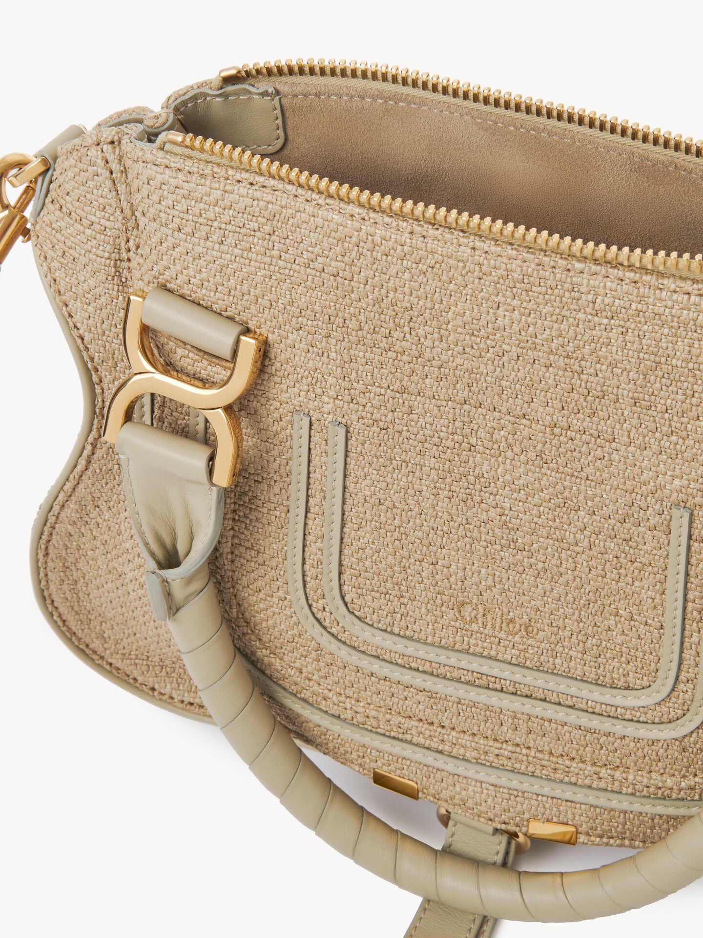 Small Marcie bag in raffia-effect fibres - 5