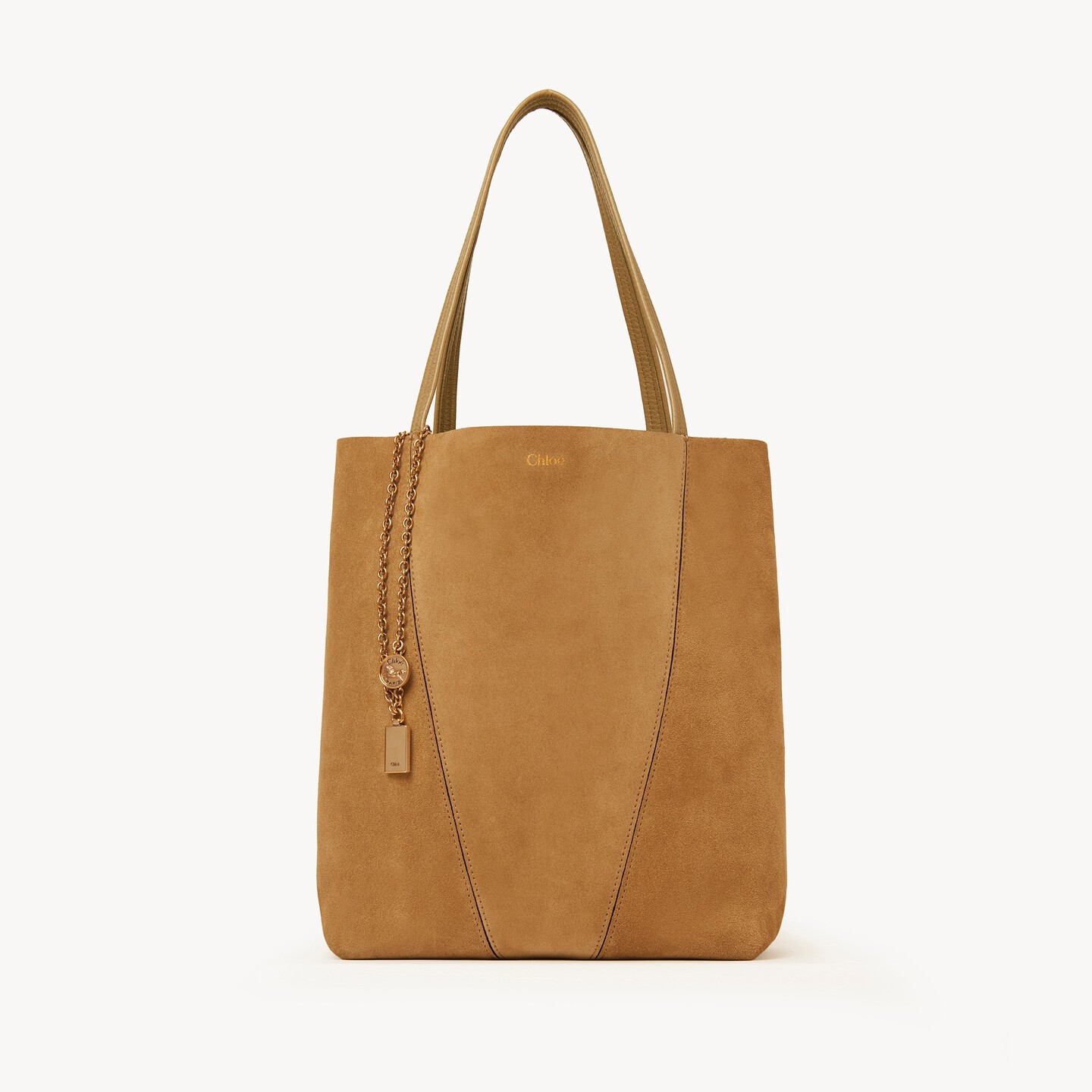 Chlo&eacute; Spin tote bag in suede leather - 9