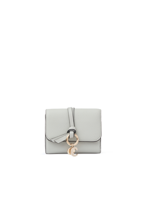 Small Alphabet tri-fold in grained leather