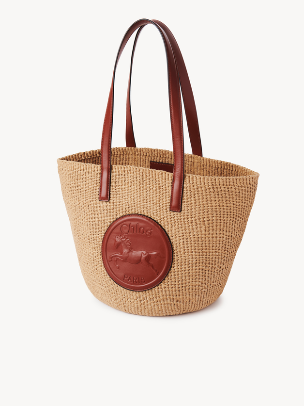 Large Horse Medal Basket in natural fibres - 15