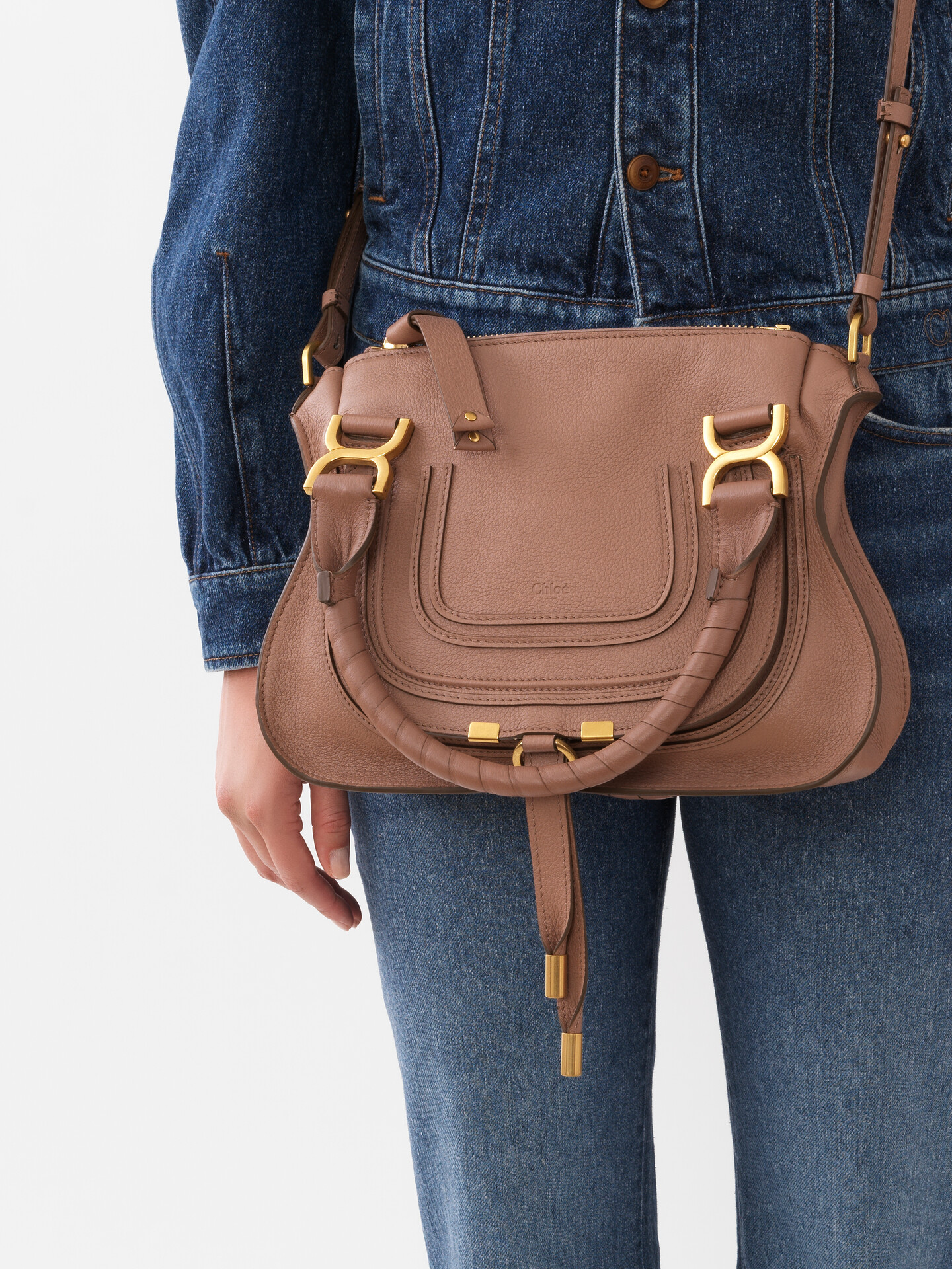 Small Marcie bag in grained leather - 2