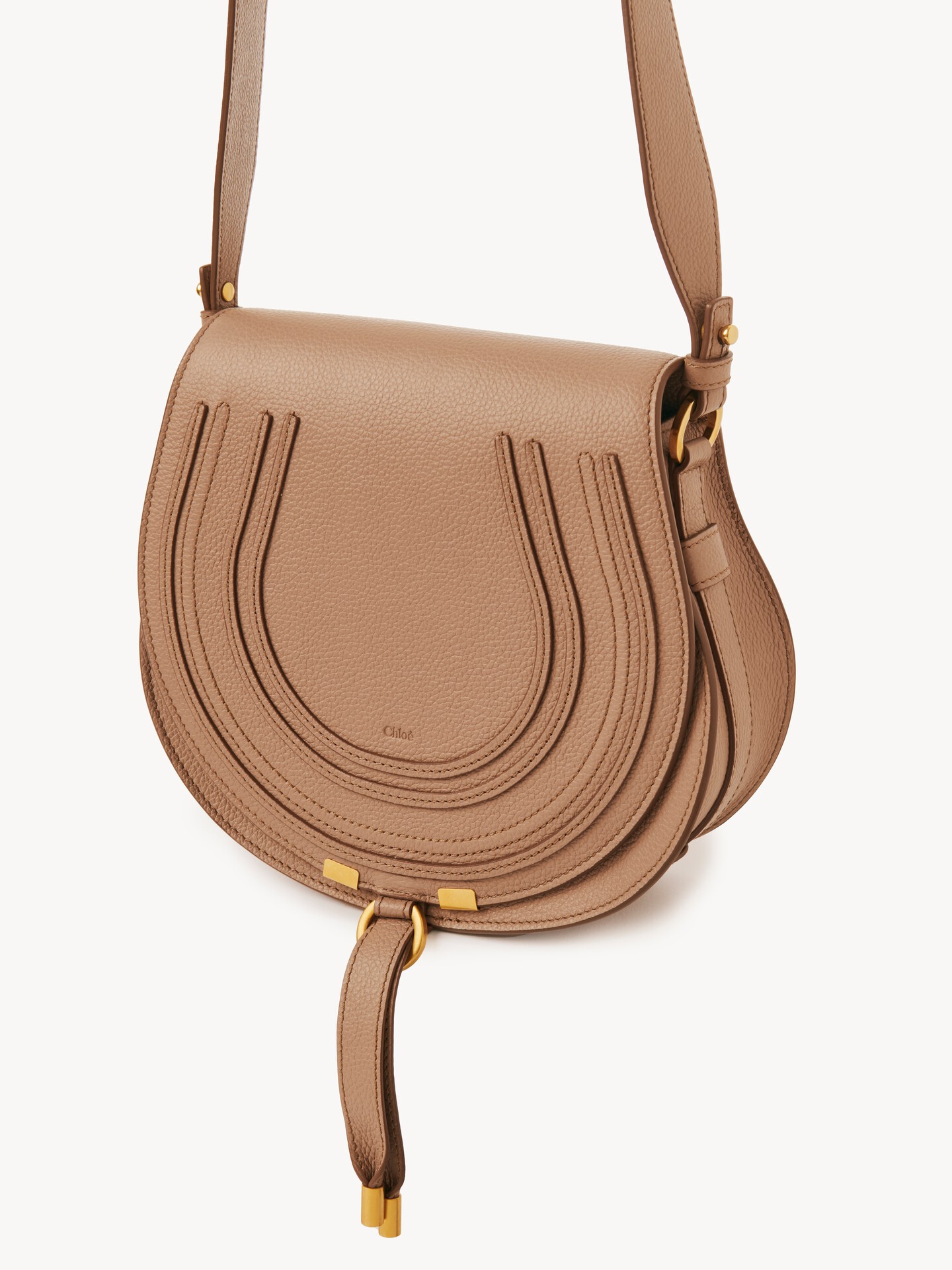 Marcie saddle bag in grained leather - 3