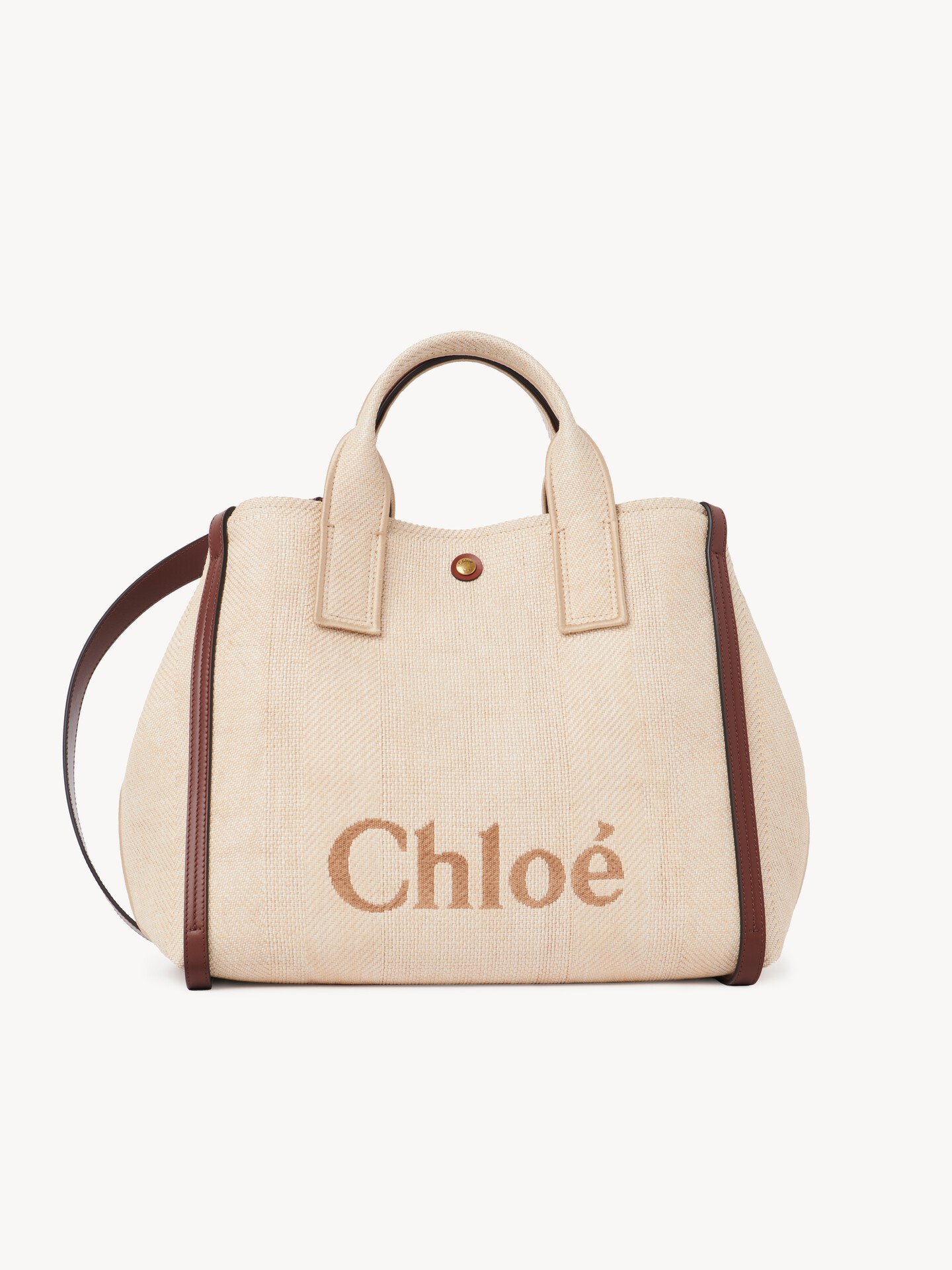 Chlo&eacute; Carry tote bag in raffia-effect fibres - 2