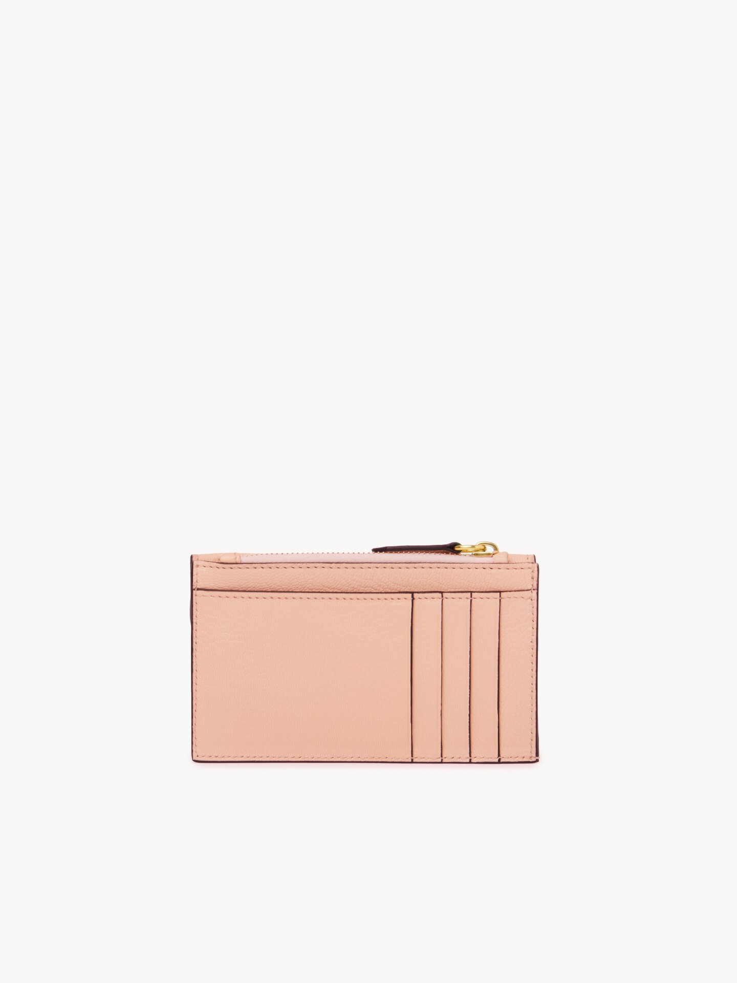 Small Envelope purse with card slots in grained leather - 4