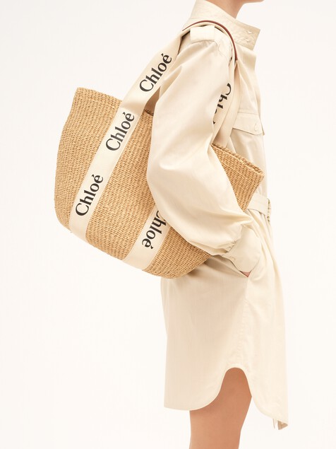 Large Woody basket in natural fibers