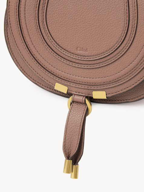 Small Marcie saddle bag in grained leather