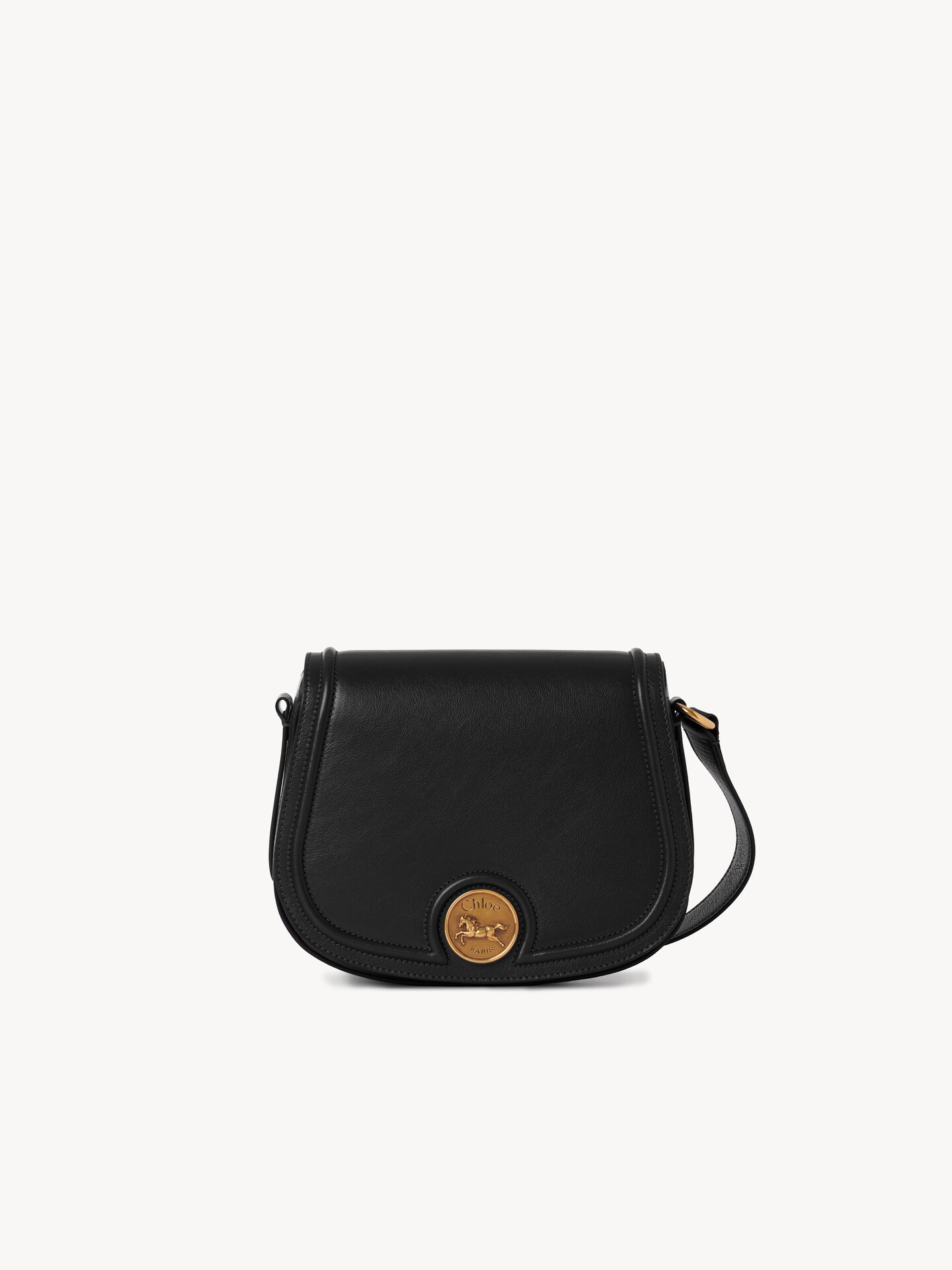 Horse Medal saddle bag in grained leather - 1