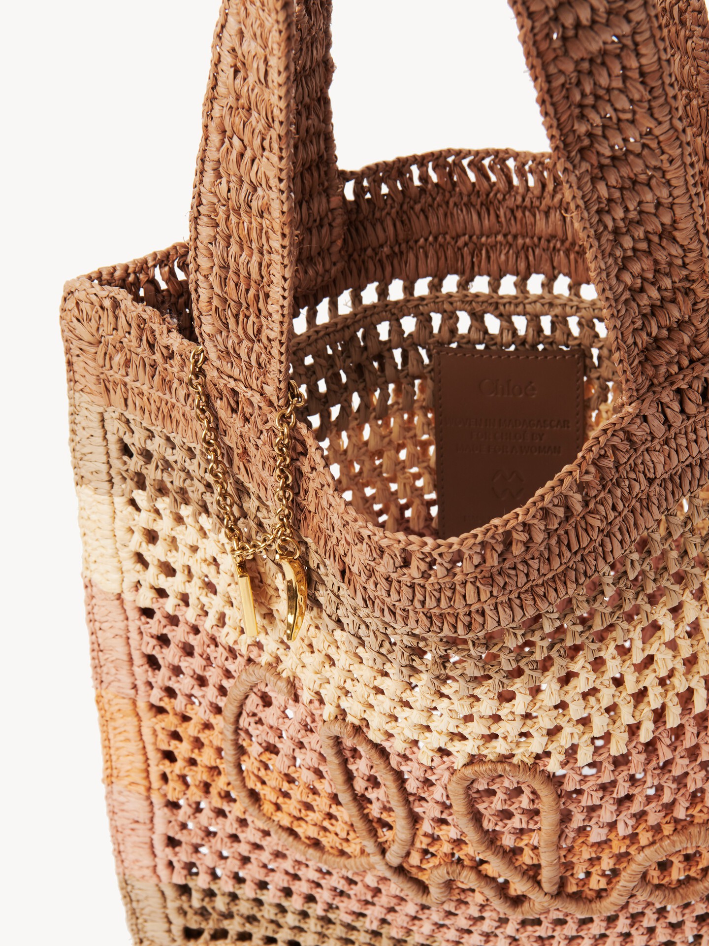Summer Banana tote bag in raffia - 6